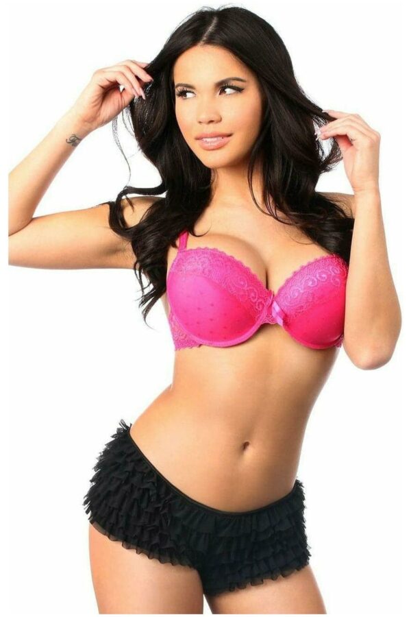 Black Ruffle Panty w/Bow - Daisy Corsets