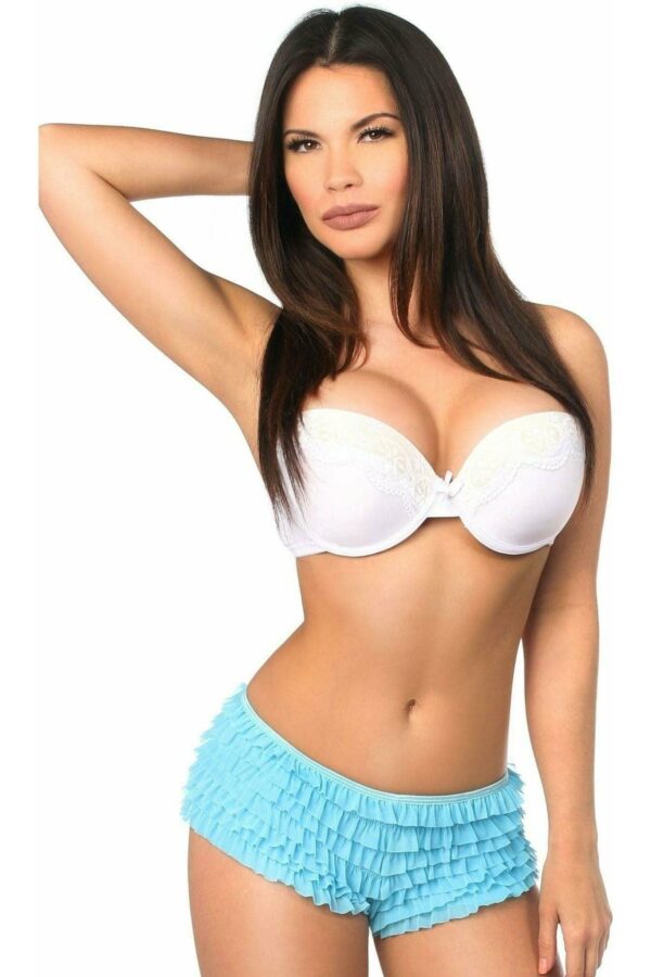 Baby Blue Ruffle Panty w/Bow - Daisy Corsets