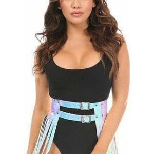 Blue/Purple Holo Fringe Skirt - Daisy Corsets