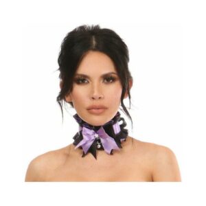 Kitten Collection Lavender/Black Lace Choker - Daisy Corsets