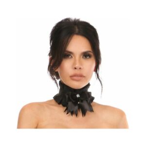 Kitten Collection Black/Black Lace Choker - Daisy Corsets