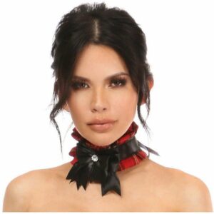 Kitten Collection Red Plaid Choker - Daisy Corsets