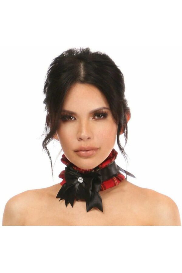 Kitten Collection Red Plaid Choker - Daisy Corsets