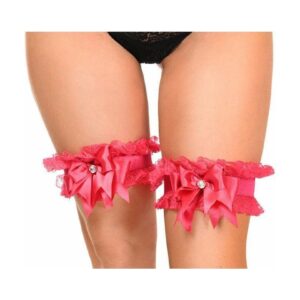 Kitten Collection Fuchsia/Fuchsia Lace Garters (set of 2) - Daisy Corsets