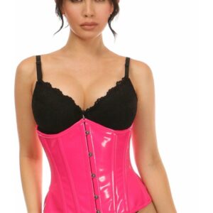Lavish Hot Pink Patent Underbust Corset - Daisy Corsets