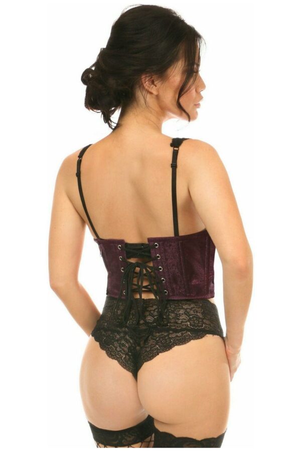 Lavish Plum Brocade Open Cup Waist Cincher - Daisy Corsets