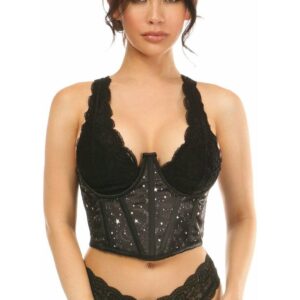 Lavish Celestial Satin Open Cup Waist Cincher - Daisy Corsets