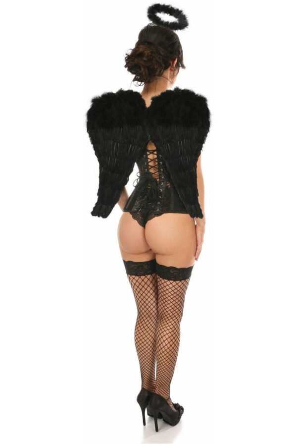 Lavish 3 PC Sexy Daring Dark Angel Corset Costume - Daisy Corsets