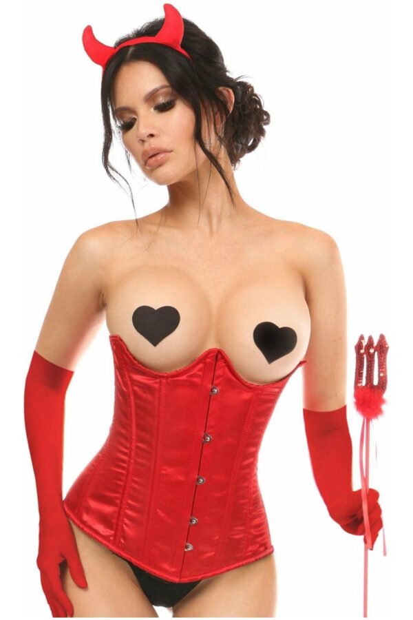 Lavish 4 PC Sexy Red Devil Corset Costume - Daisy Corsets
