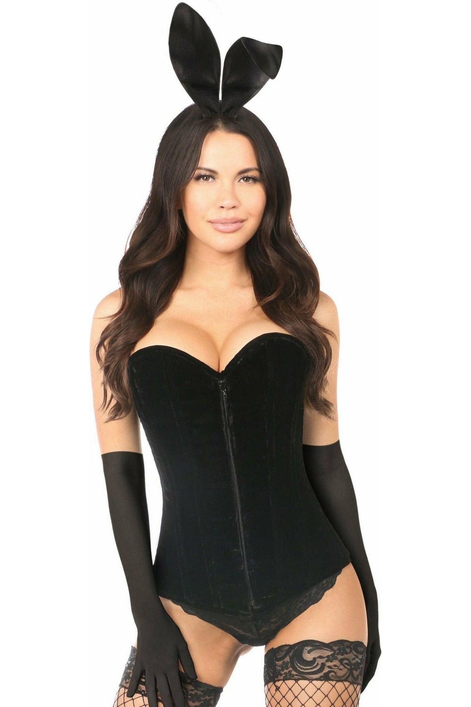 Lavish 4 PC Velvet Bunny Corset Costume - Daisy Corsets