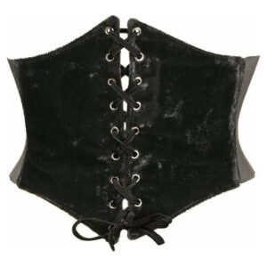 Lavish Black Velvet Corset Belt Cincher - Daisy Corsets