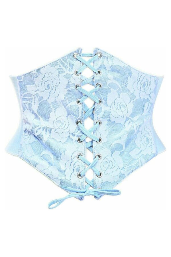 Lavish Lt Blue Lace Corset Belt Cincher - Daisy Corsets