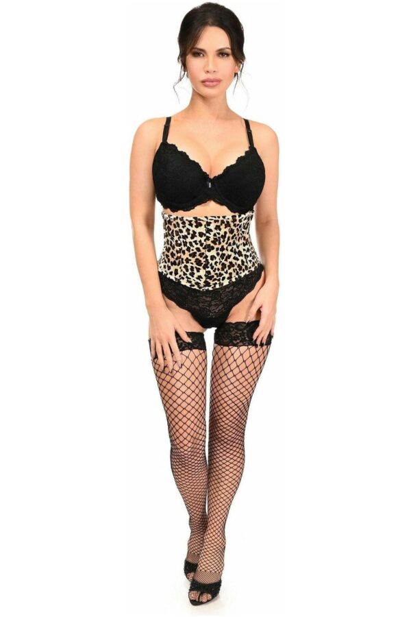 Lavish Leopard Velvet Mini Cincher Corset - Daisy Corsets