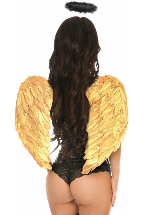 Lavish 3 PC Gothic Angel Corset Costume - Image 4