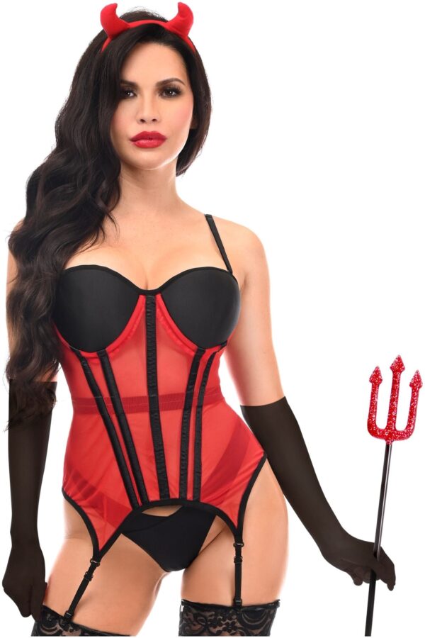 Lavish 4 PC Sexy Devilish Diva Lingerie Costume - Image 3