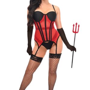 Lavish 4 PC Sexy Devilish Diva Lingerie Costume