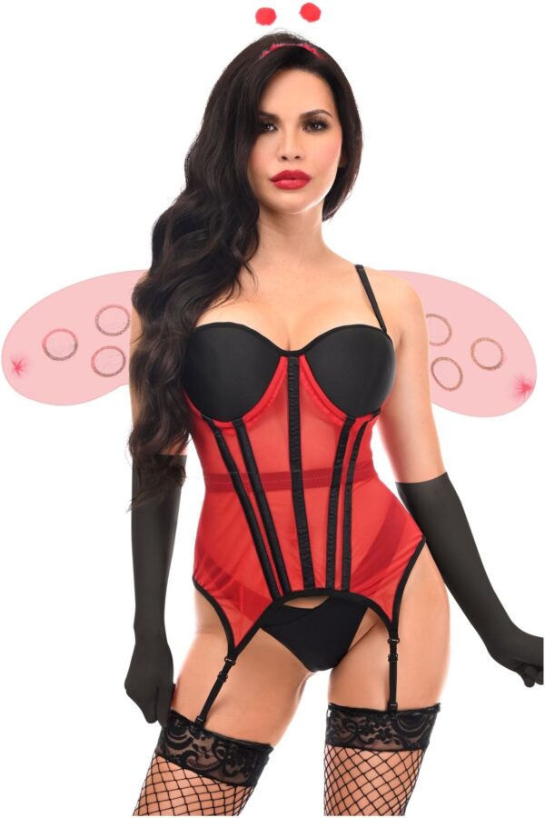 Lavish 4 PC Sexy Ladybug Lingerie Costume - Image 3