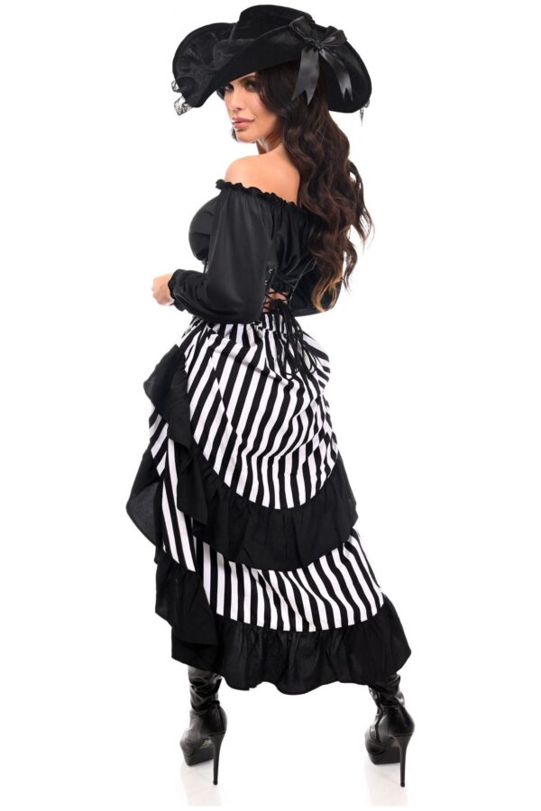 Lavish 4 PC Sexy Swashbuckler Pirate Corset Costume - Image 2