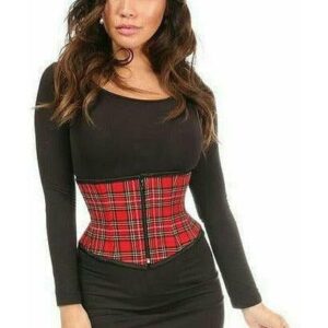 Lavish Red Plaid Mini Cincher - Daisy Corsets