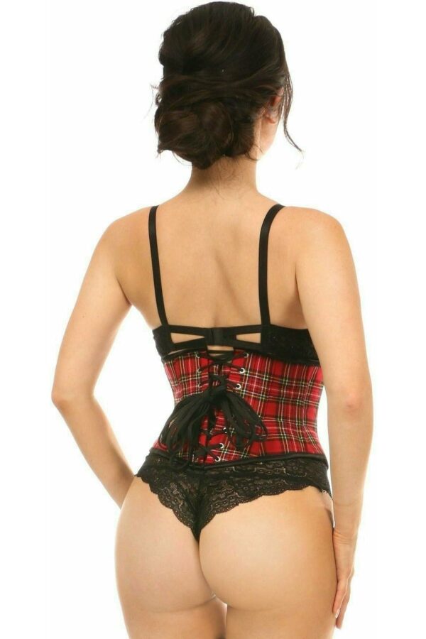 Lavish Red Plaid Mini Cincher - Daisy Corsets