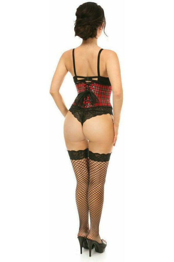 Lavish Red Plaid Mini Cincher - Daisy Corsets