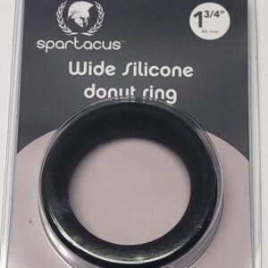 Wide Silicone Donut Ring Black 1.75 "