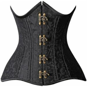 Top Drawer CURVY Brocade Double Steel Boned Under Bust Corset - Daisy Corsets