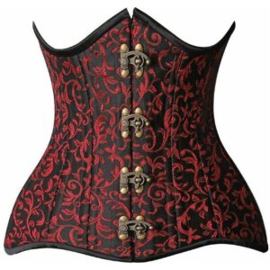 Top Drawer CURVY Brocade Double Steel Boned Under Bust Corset - Daisy Corsets