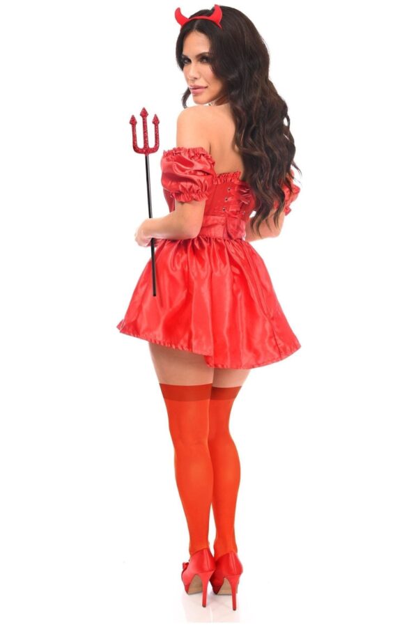 Top Drawer 4 PC Sexy Devil Corset Costume - Image 2