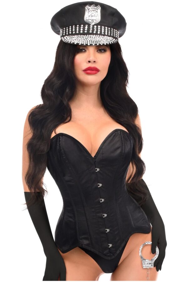 Top Drawer 4 PC Rhinestone Officer Corset Costume - Image 3