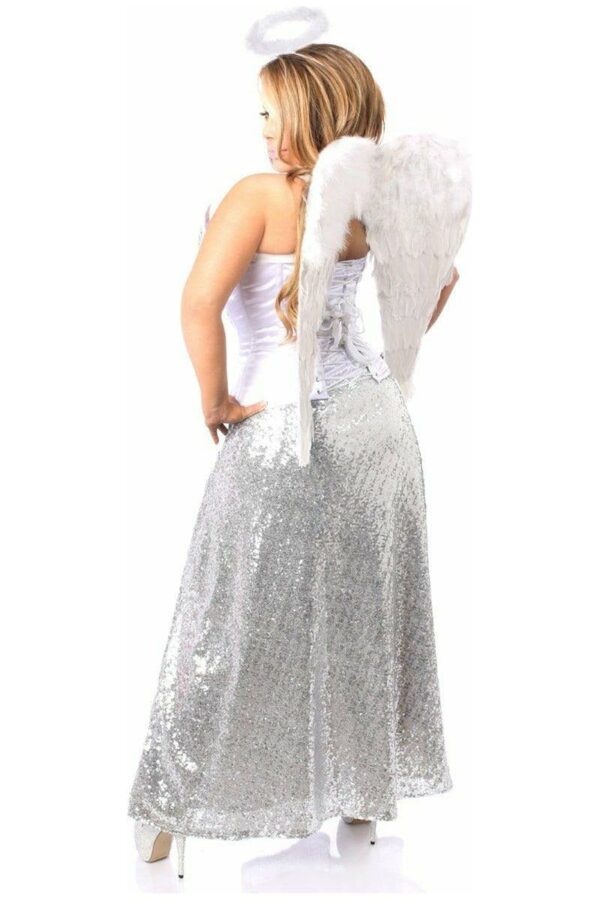 Top Drawer 4 PC Premium Sequin Angelic Corset Costume - Daisy Corsets