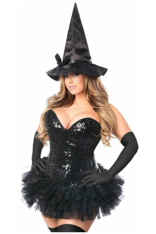 Top Drawer 4 PC Sexy Witch Corset Costume - Daisy Corsets