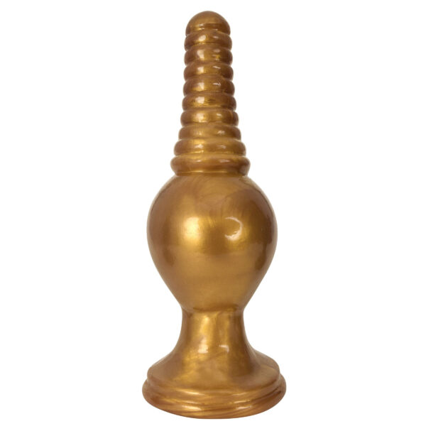 The King Ribbed Tip Anal Plug G?? Gold