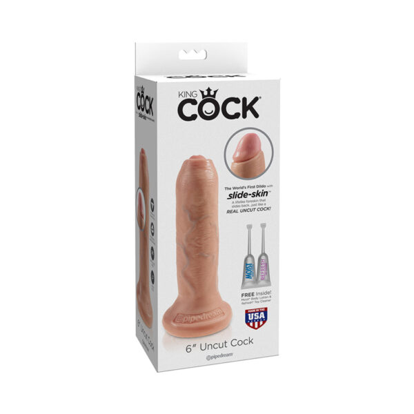 King Cock 6 inches Uncut Dildo Beige - Image 2
